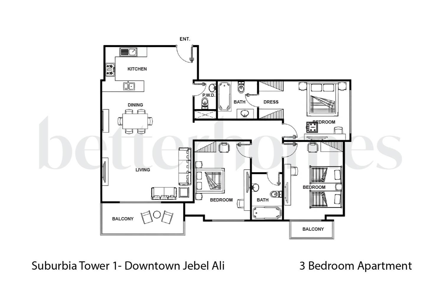 Suburbia Tower 1 Floorplan