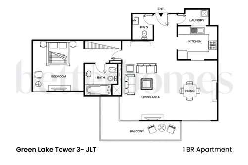 1 BR Green Lake Tower 3