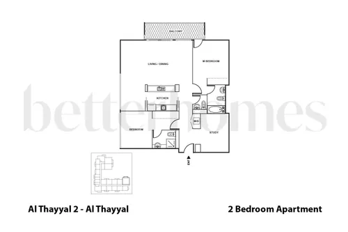 2 Bedrooms Apartment in Al Thayyal 2