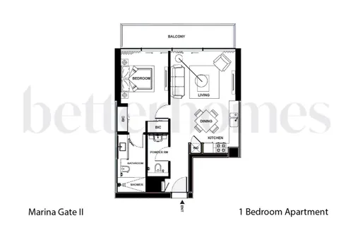 1 Bedroom Apartment in Marina Gate 2