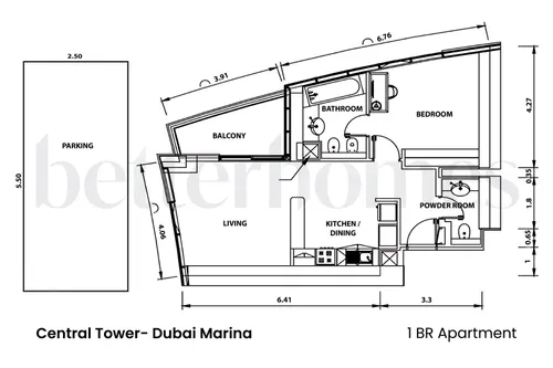 1 Bedroom Apartment in Central Tower