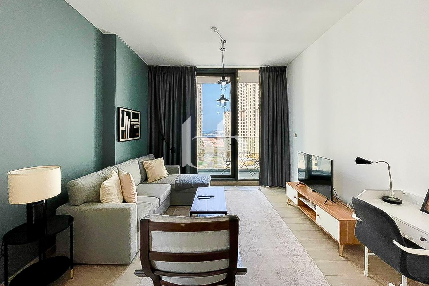 Furnished 1 BR | Marina and JBR View | Vacant Now