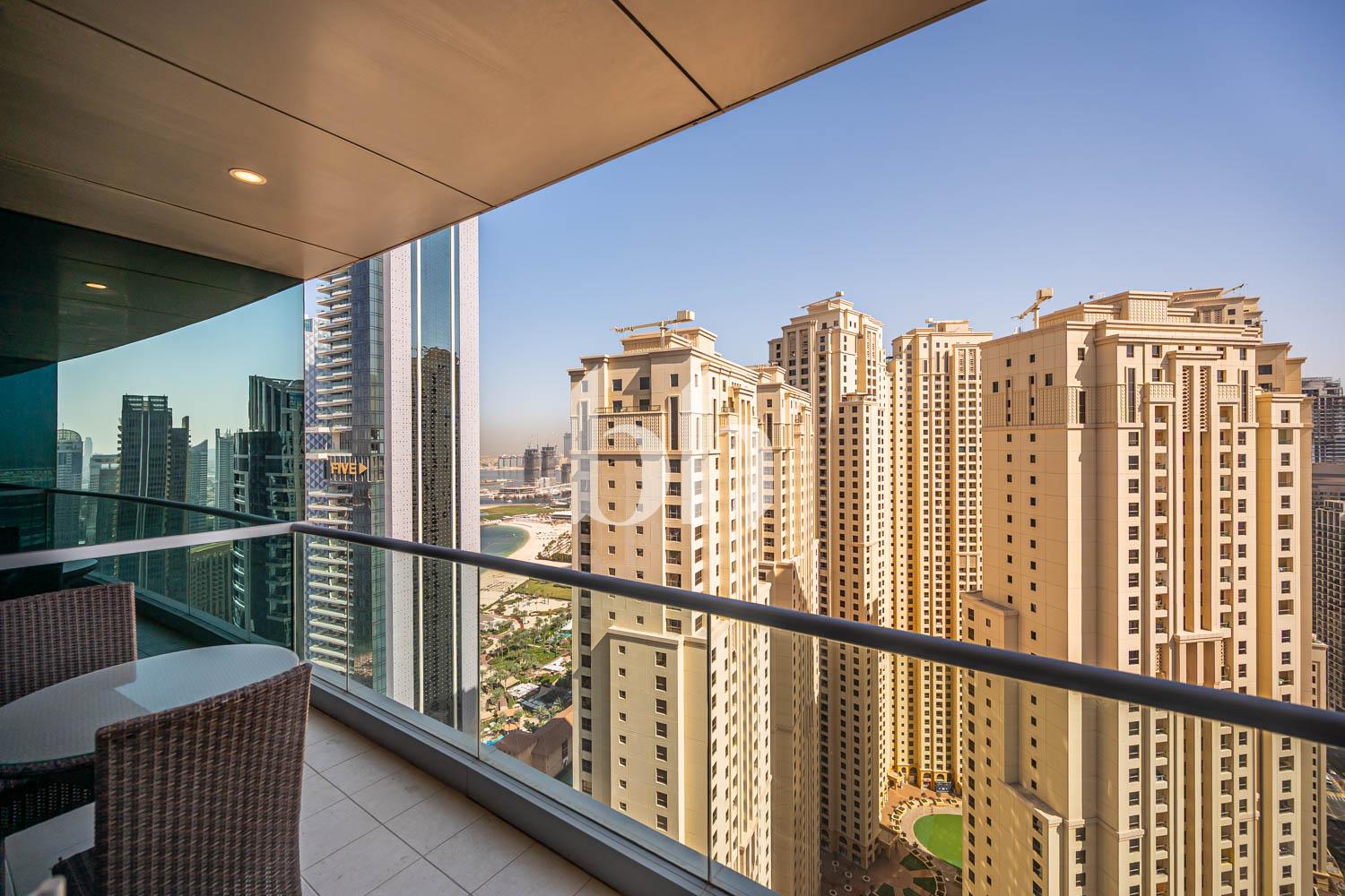 High-Floor 2BR | Unfurnished | JBR View | Vacant