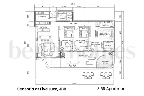 3 Bedrooms Apartment in Sensoria at Five Luxe