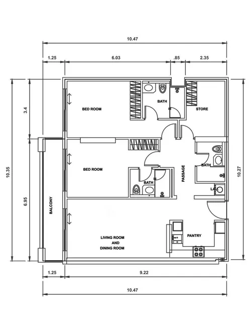 2 Bedrooms Apartment in Lucky 1 Residence