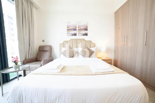 Furnished Studio | Azizi Riviera 48 | Balcony