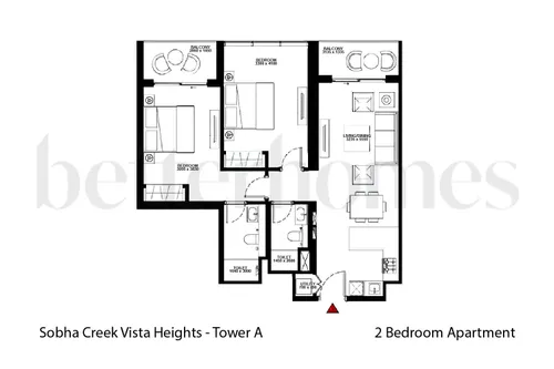 2 Bedrooms Apartment in Sobha Creek Vista Heights - Tower A