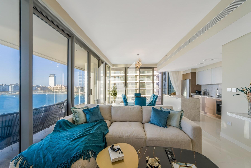 Furnished Corner Unit | Palm View | 3BDR + Maid