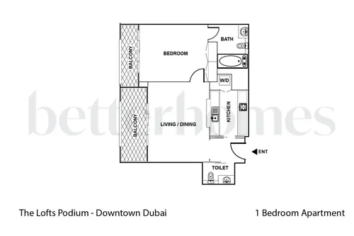 1 Bedroom Apartment in The Lofts Podium