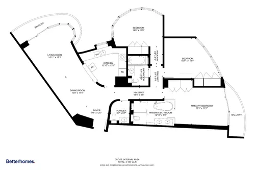 3 Bedrooms Apartment in Tower B, DAMAC Towers by Paramount