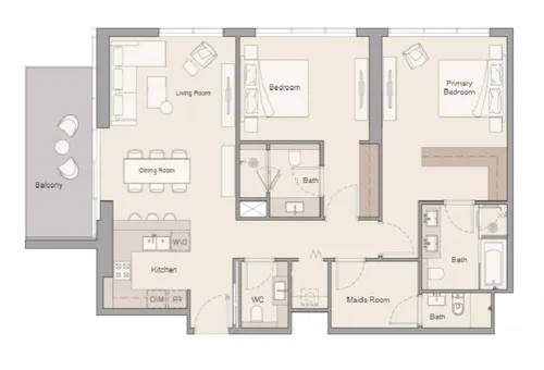 2 Bedrooms Apartment in The Quayside