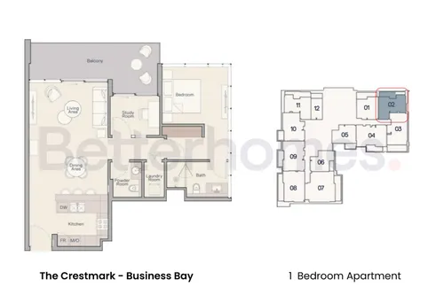 1 Bedroom Apartment in The Crestmark