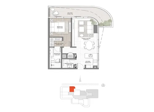 1 Bedroom Apartment in DG1