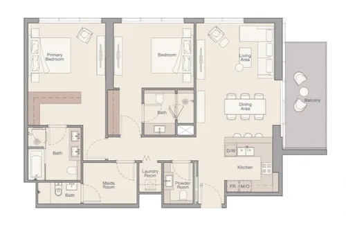 2 Bedrooms Apartment in The Quayside