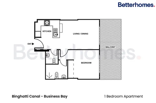 1 Bedroom Apartment in Binghatti Canal