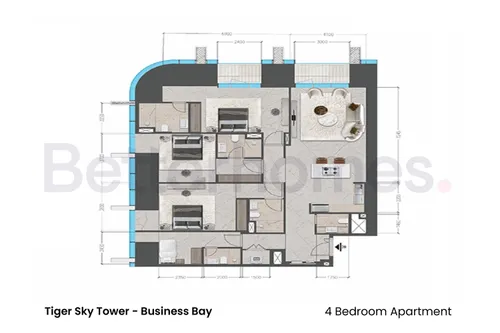 3 Bedrooms Apartment in Tiger Sky Tower