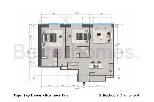 2 Bedrooms Apartment in Tiger Sky Tower