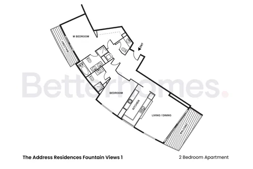 2 Bedrooms Apartment in The Address Residence Fountain Views 1