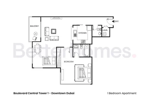 1 Bedroom Apartment in Boulevard Central Tower 1