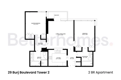 2 Bedrooms Apartment in 29 Burj Boulevard Tower 2