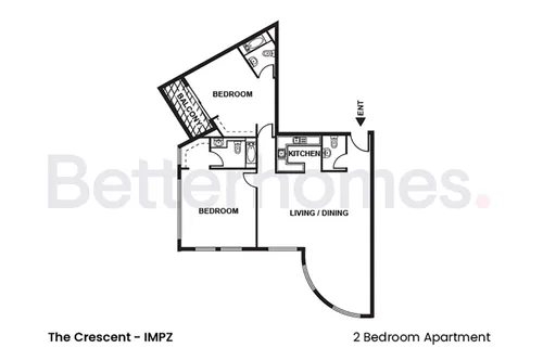 2 Bedrooms Apartment in The Crescent B