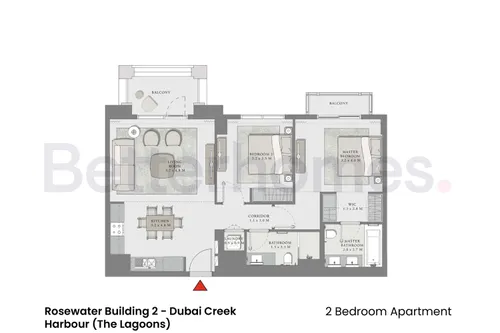 2 Bedrooms Apartment in Rosewater Building 2