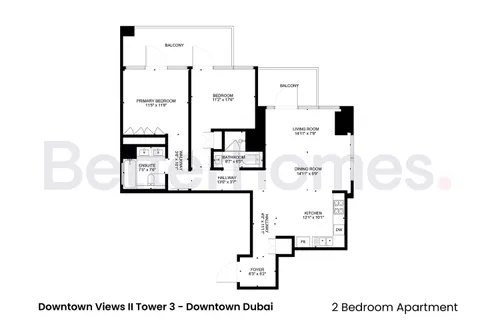 2 Bedrooms Apartment in Downtown Views II Tower 3