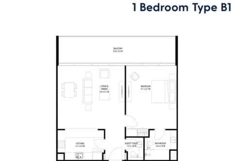 1 Bedroom Apartment in Nesba