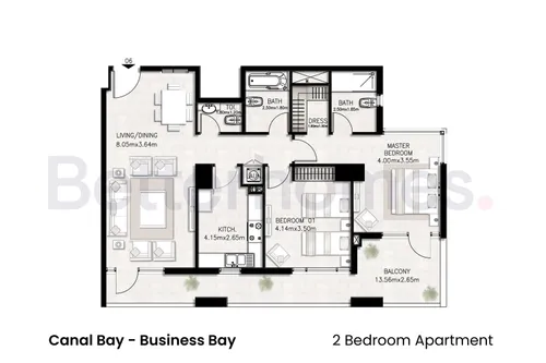2 Bedrooms Apartment in Canal Bay