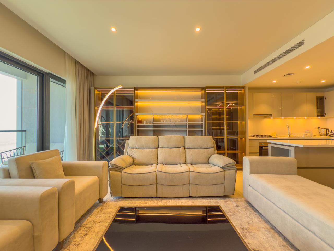 Rashid Rent Skyline Living | Designer Finish | Luxe 2BR Haven